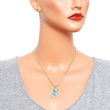 Load image into Gallery viewer, Aqua Octopus Pendant Necklace
