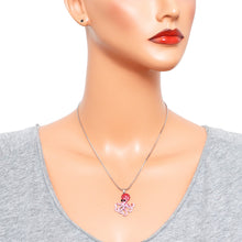 Load image into Gallery viewer, Pink Octopus Pendant Necklace